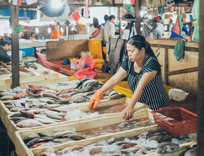 Photo by Elina Sazonova: https://www.pexels.com/photo/woman-selling-fish-in-market-1838591/