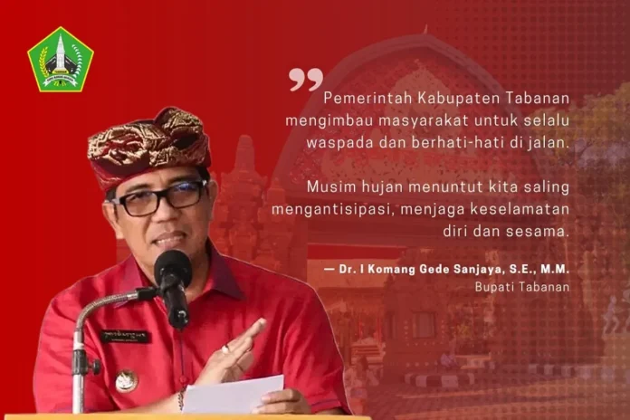 Imbauan keselamatan Bupati Tabanan