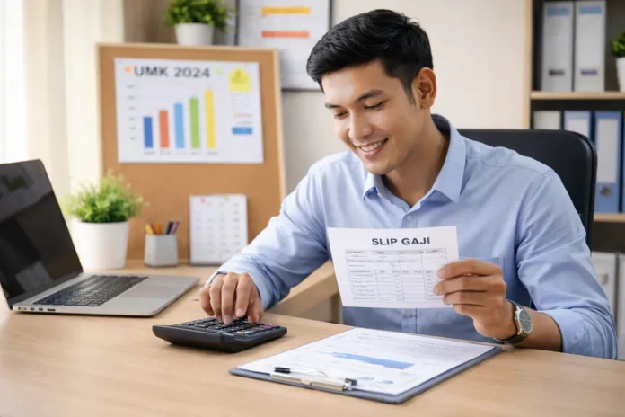 Pekerja menghitung gaji