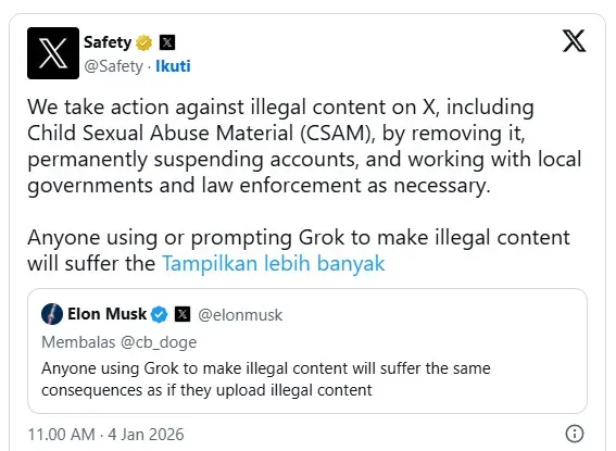 Grok AI Disalahgunakan