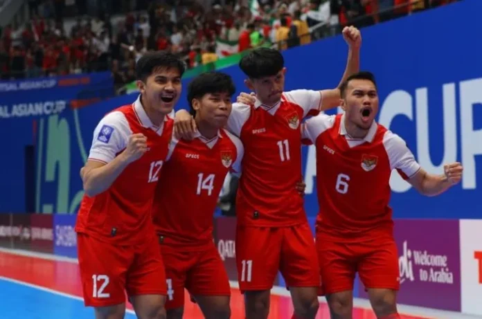 Selebrasi Timnas Futsal Indonesia