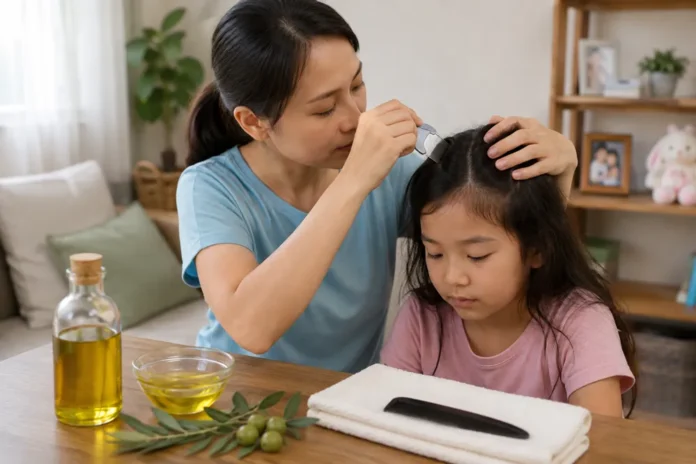 Mencari kutu anak