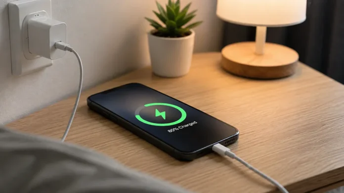 Smartphone sedang dicas